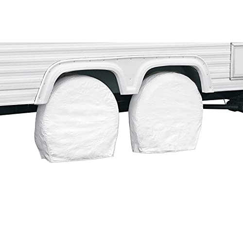 Classic Accessories Over Drive Rv Wheel Covers, Wheels 33'' - 36'' Diameter, 9'' Tire Width, Snow White