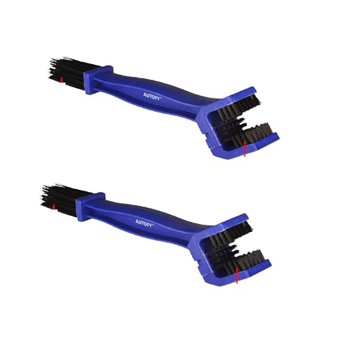 Autofy Universal Motorcycle/Cycle Chain Cleaner Brush [**Pack Of 2**] For Bikes (Sky Blue)