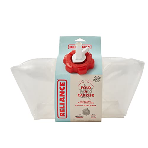 Reliance Products Fold A Carrier 5 Gallon Collapsible Easy Pour Wate Continer, Clear