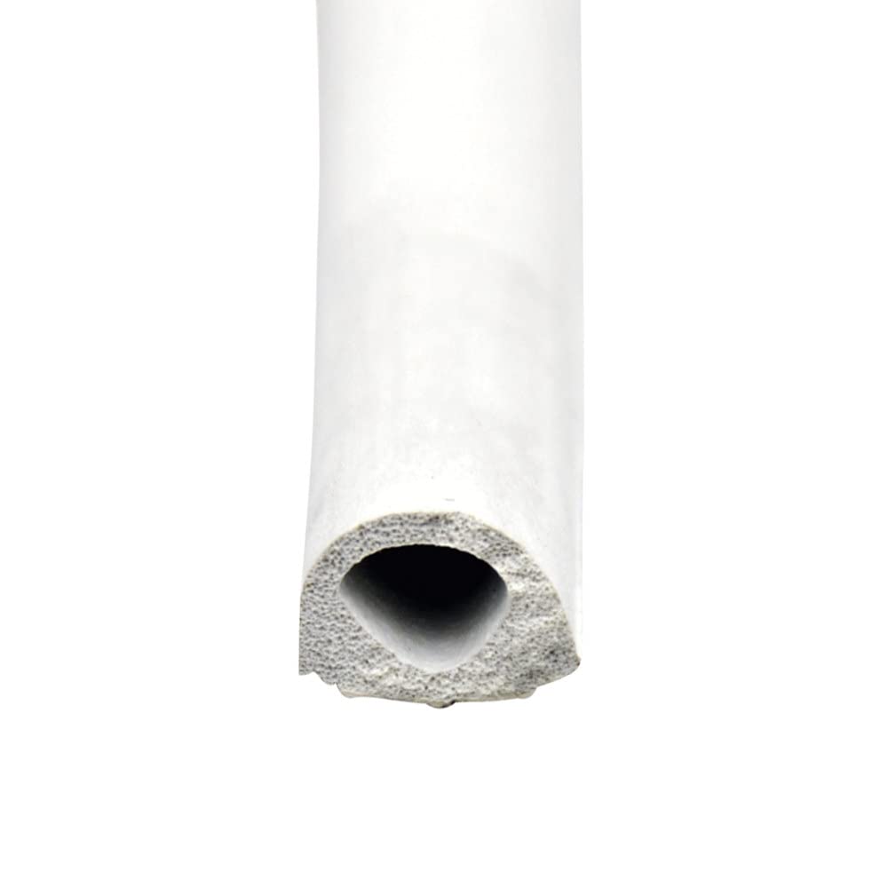 Ap Products 018-204 Non-Ribbed D-Seal With Psa (White Tape) - White, 1/2'' X 3/8'' X 50'