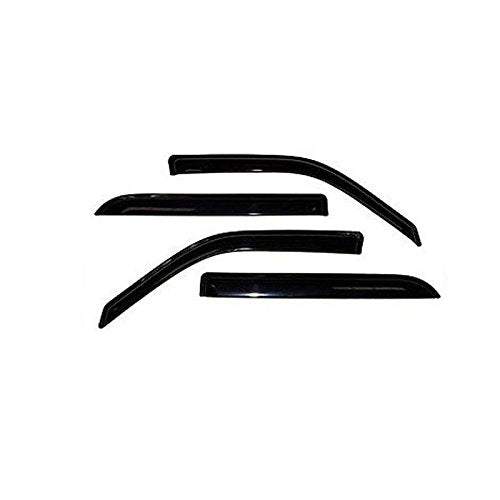 Gldifa Sun/Rain Guards Window Visors Compatible With Dodge 09-18 Ram 1500 10-18 Ram 2500/3500 Crew Cab With 4 Full Size Doors Wi