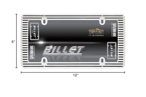 Cruiser Accessories 58350 Billet License Plate Frame, Chrome/Black,1 Frame