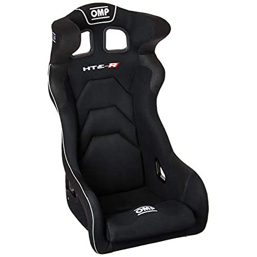 Omp Racing, Inc. Seat, Hte-R Xl, Fia Approved, Side Bolsters, Harness Openings, Fiberglass, Black, Each