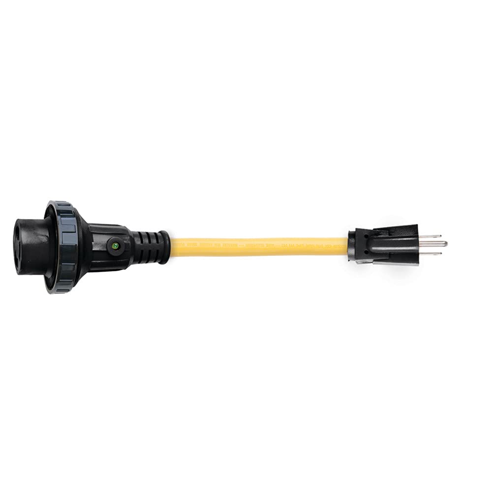 Marinco 1530PA-B Pigtail Adapter - 30A (125V) Female to 15A (125V) Male