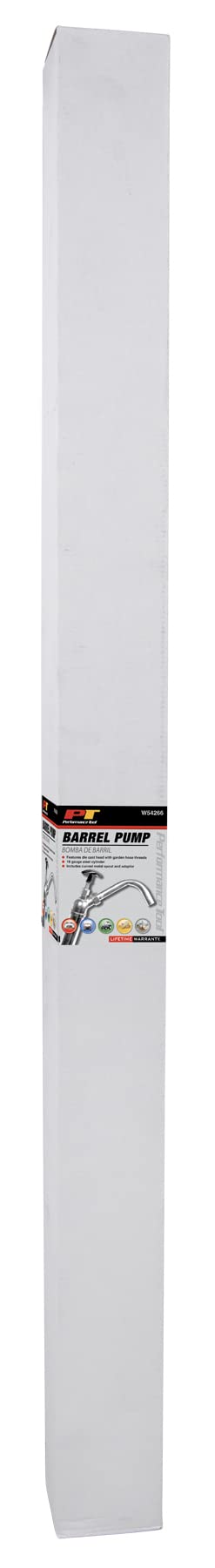 Performance Tool W54266 Lift Action Steel Barrel Pump Dispenser For Fluid Transmission, Silver