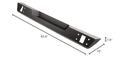 Rugged Ridge Spartan Bumper, Rear | Mid-Width, Steel, Smooth Black | 11548.81 | Fits 2007-2018 Jeep Wrangler Jk