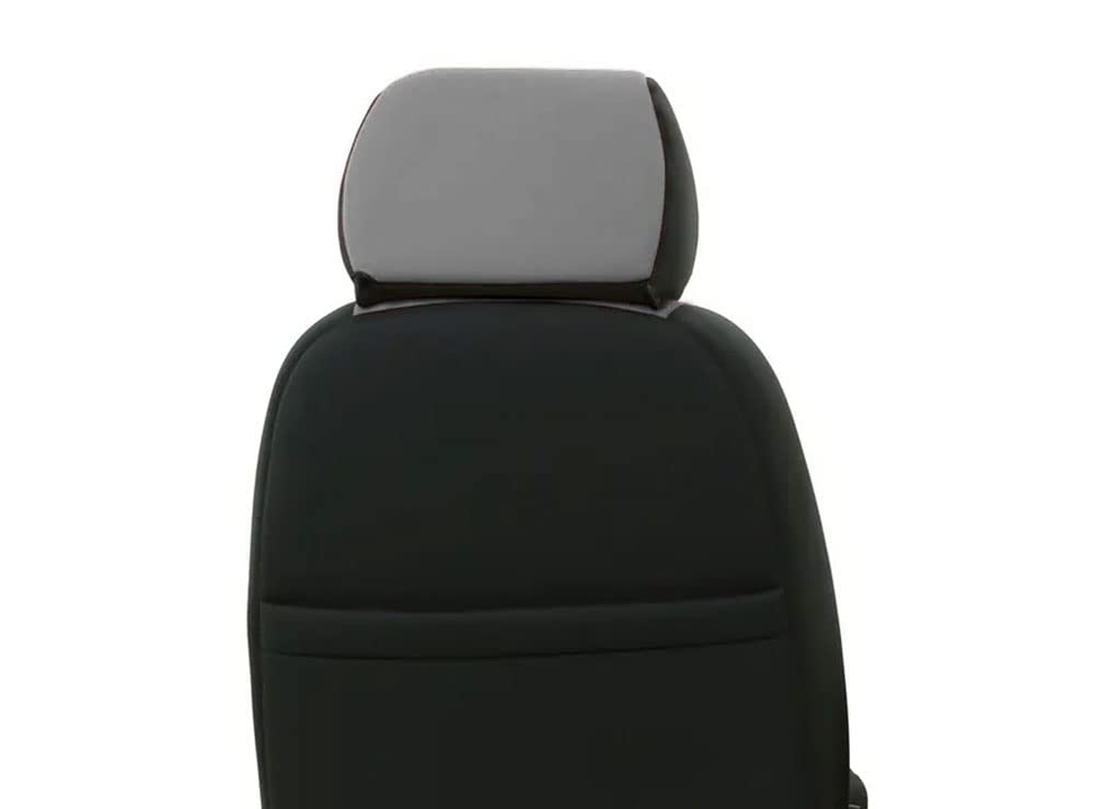 CarsCover Custom Fit 2017-2018 Dodge Ram 1500 2500 3500 Pickup Truck Neoprene Car Front Seat Covers Gray & Black Sides Driver &