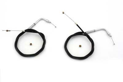 V-Twin 36-0861 42.84 Black Throttle and Idle Cable Set