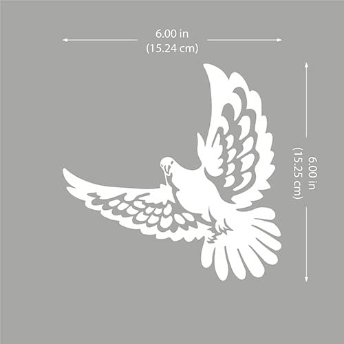 Wirester 6 Inch Clear Vinyl Decal Sticker Decoration For Car Window (Or Any Flat Surface) - Bird