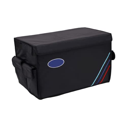 Tingkat Car Trunk Organizer Portable Multi Compartments Trunk Storage Container With Security Straps Compatible For Bmw