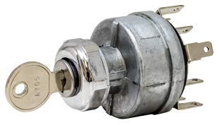 Tectran 19-1070 Ignition/Starter Switch (, Position 4, Base Style 3, Mounting Style 1, Starter Lockout N)