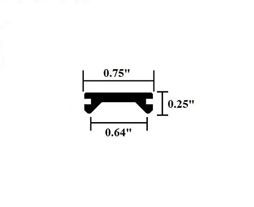 White Rv Camper Trailer Thick Vinyl 3/4'' Insert Trim Mold Flexible Screw Cover 0.75'' X 24 Feet (24 Ft, White)