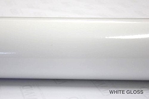 Vvivid White High Gloss Realistic Paint-Like Microfinish Vinyl Wrap Roll Xpo Air Release Technology (6Ft X 5Ft (Hood, Roof Or Tr