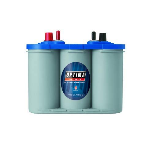 Optima Batteries High Performance D34M Bluetop Dual Purpose Deep Cycle And Starting Sealed Agm Boat And Rv Battery, 750 Cca, Dual Terminal, Maintenance Free, Versitile Mounting