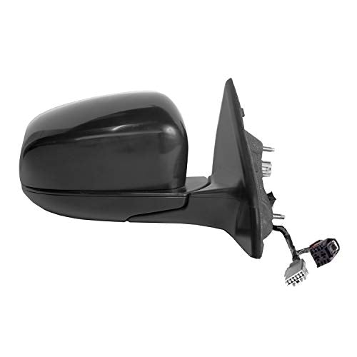 Passenger Side Compass, (textured black w/PTM cover, w/BSDS, foldaway), w/o turn signal, w/o chrome trim, w/o camera, RH, Heated Power