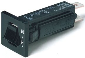 TE Connectivity W28-XQ1A-10 Circuit Breaker; Therm; Push; Cur-Rtg 10A; Snap-In Front Panel; 1 Pole; W28 Series