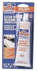 Permatex 80050 3 Oz Clear Silicone Adhesive Sealant