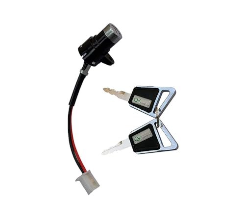 Aakichi Electric Scooter Key Switch Lock With Power Control, Universal Ebike Ignition Switch With 2 Keys