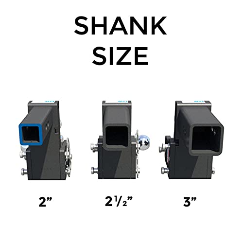 B&W Trailer Hitches MultiPro Tow & Stow, 2 Receiver, Tri-Ball, 10,000 GTW, 2.5 Drop, Black - TS10064BMP