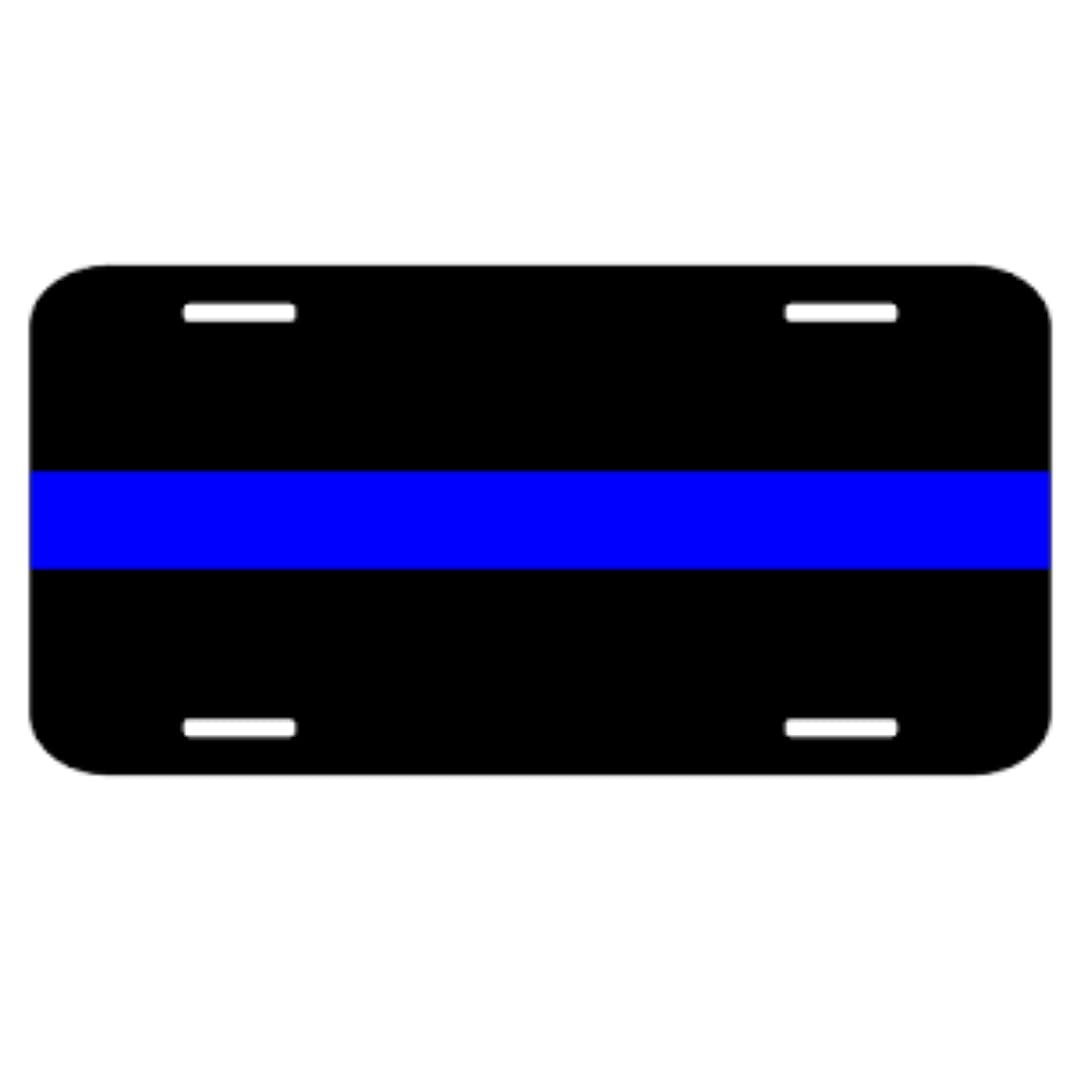 Thin Blue Line Police Metal Novelty License Plate Tag Lp-4183
