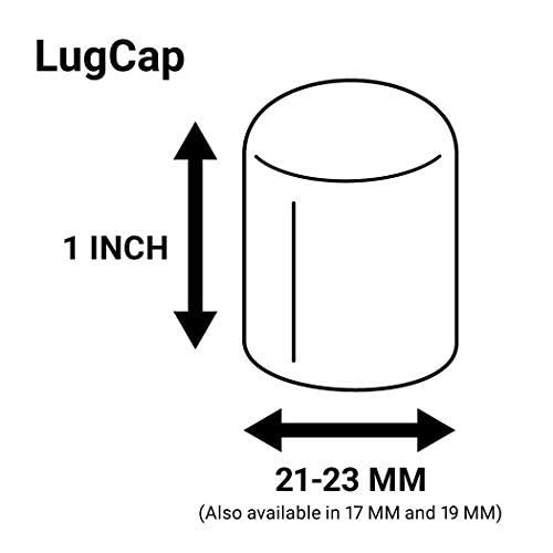 Colorlugs Vinyl Lug Nut Cover | Grey | Flexible Fit Wheel Lug Nut Cap | Fits 21-23 Mm | Pack Of 25 | Includes Deluxe Extractor |