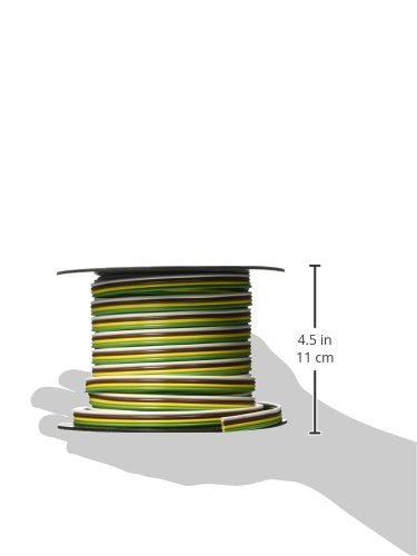 East Penn Deka (02915) 100' 16-4 Gauge Parallel Primary Wire, Yellow,Green,White,Brown