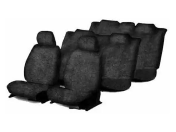 Atist Cotton Car Seat Cover for Maruti Omni (8 Seater) (Black)