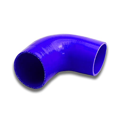 Auto Dynasty 3.125 Inches 90 Degree Elbow Turbo/Intercooler/Intake Piping Coupler Silicone Hose (Blue)