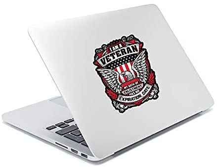 I Am A Veteran My Oath Of Enlistment Has No Expiration Date 7 Inch Decal For Cars, Trucks, Motorcycles, Boats & Laptops - Suppor
