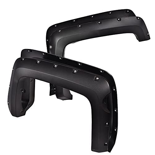 G-Plus Pocket Rivet Upgrade Fender Flares, Compatible With Chevy Silverado 2500Hd/3500Hd 2014-2018, (Fit Fleetside With 69.3'' S