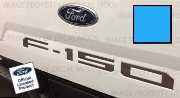 Decal Mods Tailgate Replacement Decal Letters Insert Kit Inlay Indent For Ford F150 (2018-2020) (Thin) (Grabber Blue) - Cgrablue