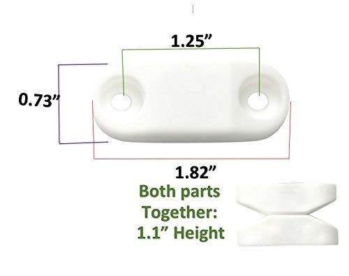 Hamilton Bowes #1 Strongest - Rv & Trailer Magnetic Door/Baggage Door Catch Camper (White Plastic 2-Pairs)