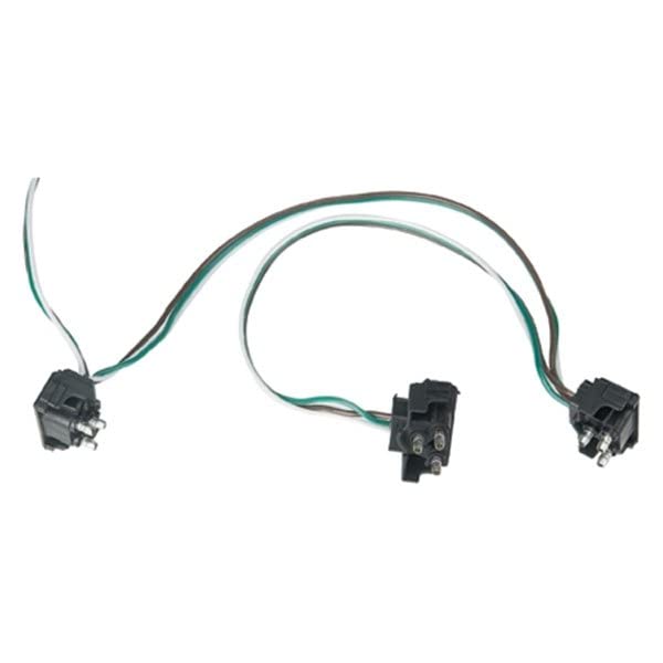 United Pacific 34226P - Wiring Harness - 3 Prong Right Angle Plug Wiring Harness With 3 Plugs - 12' Lead, Card Packaging