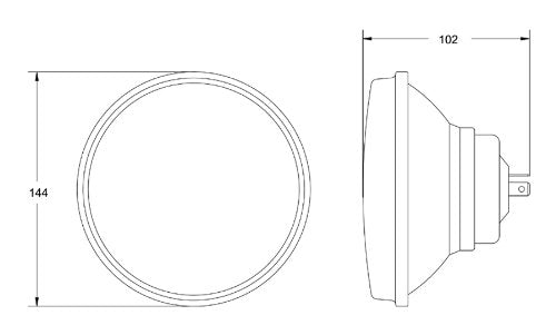 Hella 002850811 Hlmp Kit 5 3/4 135Mm H4 12V Ece