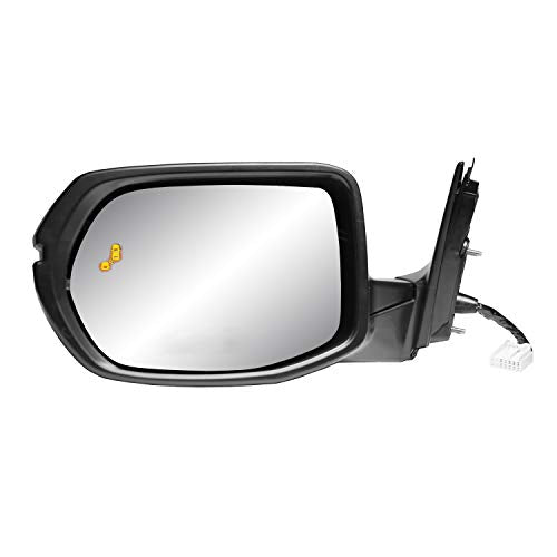 Fit System Driver Side Mirror For Honda Cr-V Ex, Ex-L, (Testured Black W/Ptm Cover, W/Turn Signal, W/Bsds, Foldaway, W/O Camera, Hp, 63072H