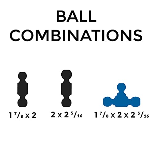 B&W Trailer Hitches MultiPro Tow & Stow, 2 Receiver, Tri-Ball, 10,000 GTW, 2.5 Drop, Black - TS10064BMP