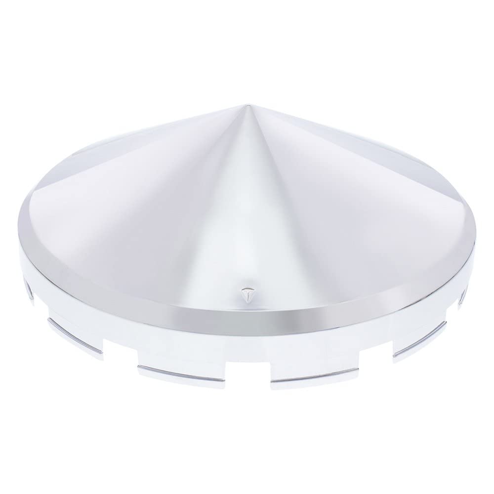 United Pacific 10241-1 - Axle Hub Cap - Front, Chrome Pointed, For 10254 And 10241