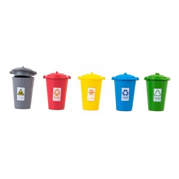 BNF2x5xSmall Mini Trash Can Mini Curbside Vehicle Garbage Bin Trashcan Pen Holder 1:150|Toys & Hobbies | Models & Kits | Other M