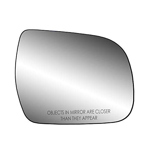 Fit System Passenger Side Heated Mirror Glass w/backing plate, Toyota Sienna, w/o memory, w/o blind spot detection, 6&quot; x 7 9/16&quot; x 8 9/16&quot; (30289)