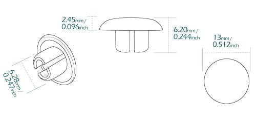Kiwav Motorcycle Round Bolt Cap Screw Cover Plug Chrome For 8Mm Thread Allen Head Bolts, Ie M6 Allen Key