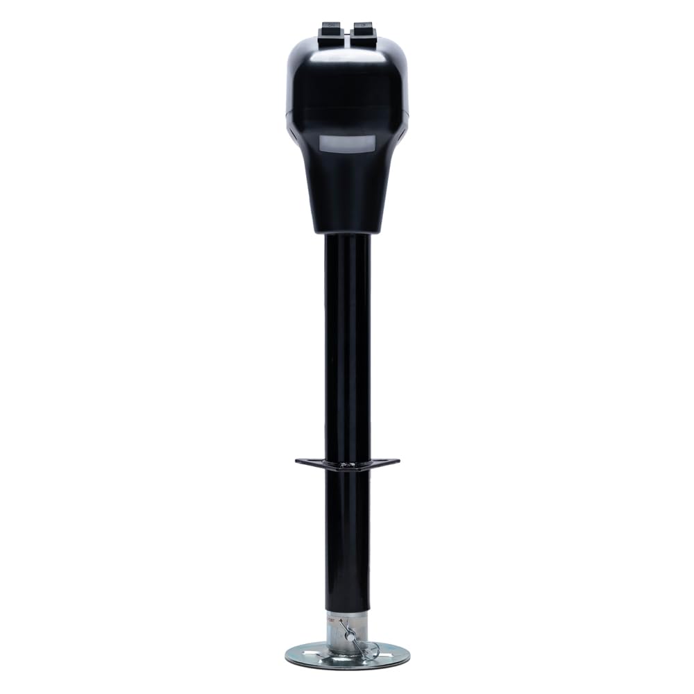 Bastion Distribution Power Tongue Jack | Electric Or Manual Operation | A-Frame 3500Lb Capacity | 12V | Front Led | For Trailers