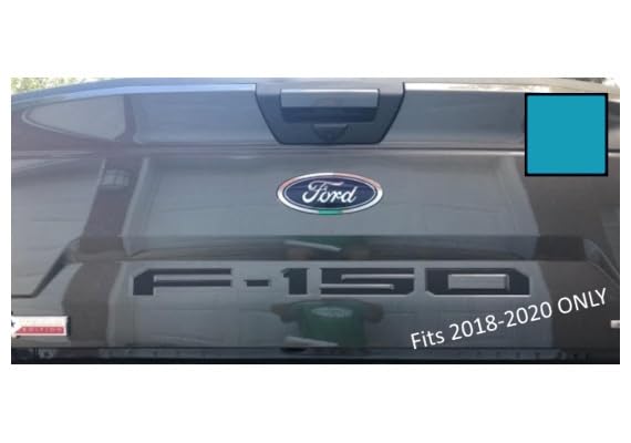 Decal Mods 2018-2020 F150 Tailgate Insert Decals Letters Inlays Indent Stickers (Thin) For Ford F150 (2018-2020) (Turquoise/Teal