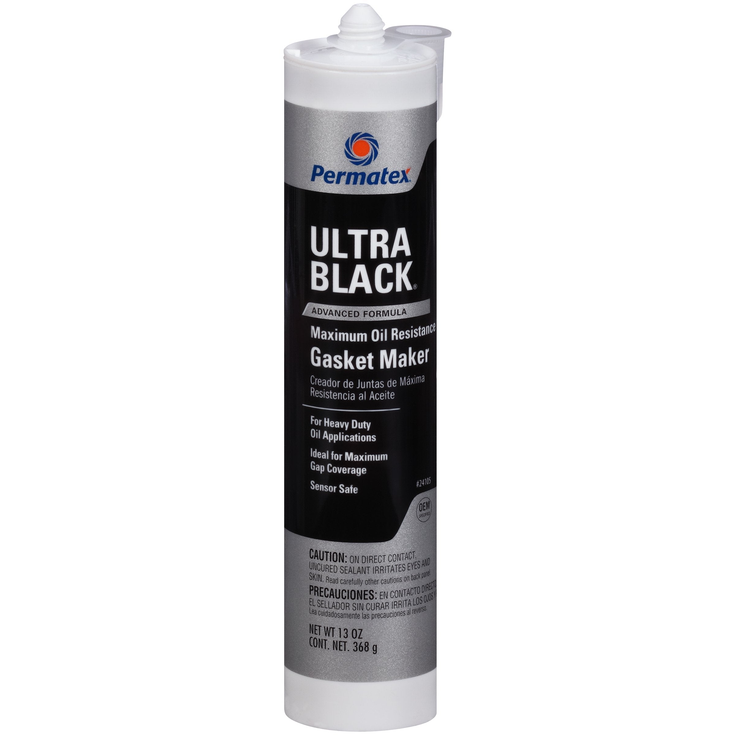 Permatex 24105-12Pk Ultra Black Maximum Oil Resistance Rtv Silicone Gasket Maker, 13 Oz. (Pack Of 12)