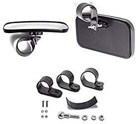 Coolboyer 1PCS UTV 1.5 1.75 2 Clamp Side Center Wide RearView Mirror Road Large Adjustable for Can-Am Commander 1000 For Polaris