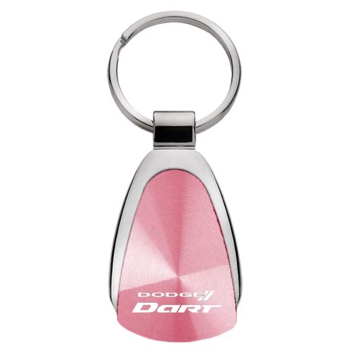 Au-Tomotive Gold Tear Drop Metal Key Ring For Dodge Dart (Pink)