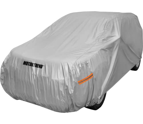 Motor Trend Safeguard Car Cover For Vans/Suv - Advanced Protection Formula All Weather Waterproof Outdoor Vehicle Cover, Fits Va
