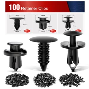 Nilight 100Pcs Car Retainer Clips 7Mm 8Mm 10Mm Nylon Push Expansion Screws Replacement Kit,Bumper Fastener Rivet Clips For Honda