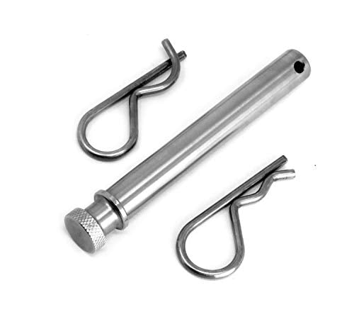 Lfparts 1/2 Inches Diameter Stainless Steel Trailer Hitch Pin Keeper Grip Clip Kit Fits 1.25'' Receiver