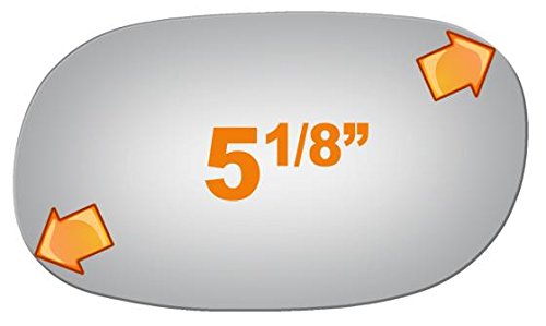 Burco 2125 Driver Side Replacement Mirror Glass For 1975-1977 Chevrolet Camaro, 1975-1980 Monza, 1971-1977 Vega, 1975-1977 Ponti