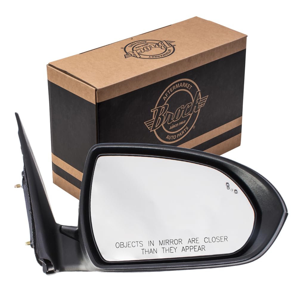 Brock Replacement Passengers Power Side View Mirror Heated W/Blind Spot Detection Compatible With 17-18 Elantra Sedan 87620F3020